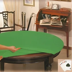 Copritavolo da gioco POKER tovaglia rotonda in panno verde Ø 140 cm