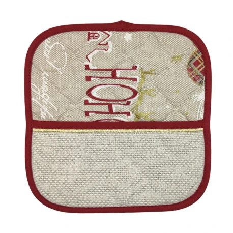 Set of 2 Christmas pot holders to embroider with Christmas tartan pattern - BM Ricami NA00715