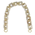 Polished resin chain with large square marble-effect links, ideal as a bag handle