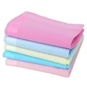 Colourful women's handkerchiefs in pure cotton with satin stripes - Item PERLA By Manifattura Colombo Trecate