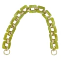 Polished resin chain with large square marble-effect links, ideal as a bag handle