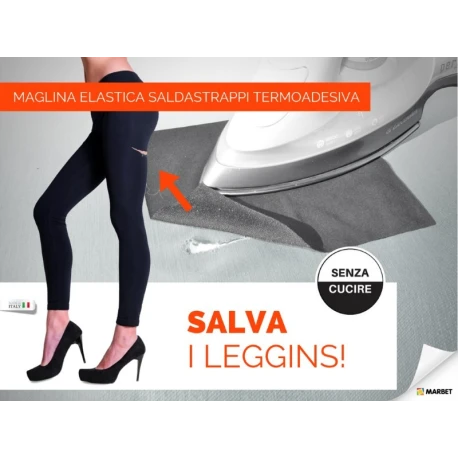 Saldastrappi in MAGLINA ELASTICIZZATA termoadesivo 15 x 20 cm - 121 Marbet