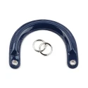 Bag handles in glossy red patent leather Dior type complete with silver rings for mounting