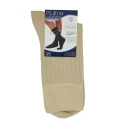 Men's ribbed Lisle cotton short socks with relaxed cuff