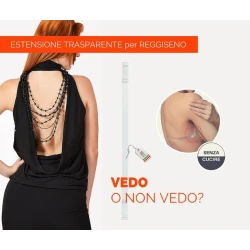 Transparent bra strap 65cm x 2cm hypoallergenic non-slip 2