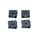 Magnetic sewing clasp 18mm 4 pieces dark grey gunmetal - MA208 MAS