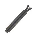 25 cm zip in grey faux leather, ideal for bags and clutches - MA141 Mas