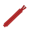 25 cm zip in red faux leather, ideal for bags and clutches - MA141 Mas