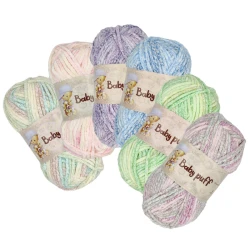 Baby Puff Silke 100% microfibre yarn with a velvet effect in 50 g balls.