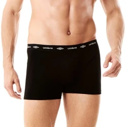 Boxer Uomo in cotone elasticizzato nero - 701 Umbro