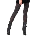 SiSi Savana Fashion tights with contrasting animal print in microfibre