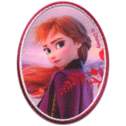 Disney Frozen Anna toppa patch applicazione termoadesiva ovale