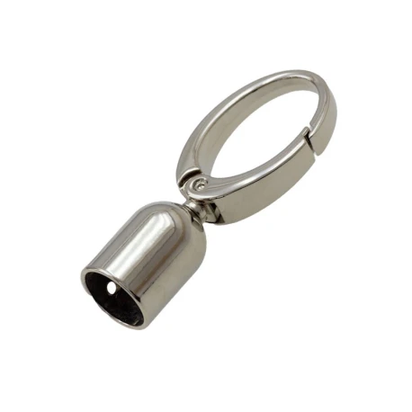 Terminals for making bag handles with oval snap hook for attachment High-quality product in silver colour - FF6