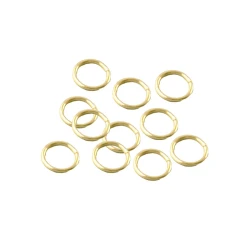 8mm open ring in gold-coloured iron, ideal for jewellery making - FF003BIS Benox
