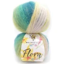 Miss Tricot Filati's Mohair-effect Flora wool, 100g ball of yarn, colour 6, shaded green