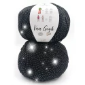 Van Gogh Lux filato con filo di lurex di Miss Tricot gomitolo da 200gr. colore nero