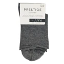 Women's grey glitter socks in warm cotton with raw-cut edges - Calzificio Pezzini