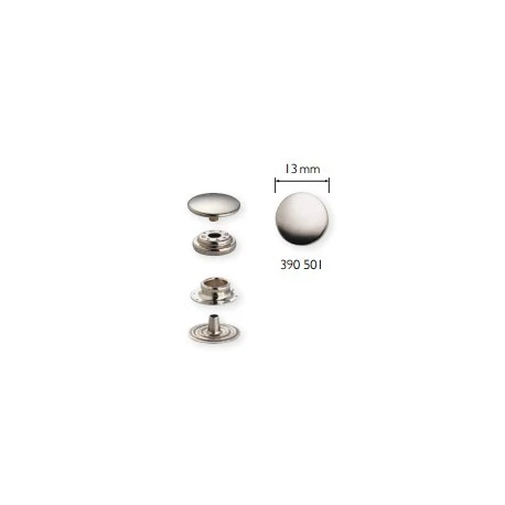 'Sport & Camping Mini' press studs, SILVER, 13 mm - 390501 Prym