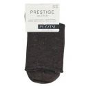 Women's brown glitter socks in warm cotton with raw-cut edges - Calzificio Pezzini
