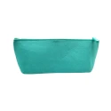 Pochette in Feltro verde tiffany maldive media multiuso con chiusura lampo