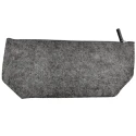 Melange Grey Felt Large Multipurpose Clutch Bag with Zipper