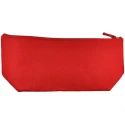 Large Multipurpose Red Felt Clutch Bag with Zipper
