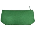 Pochette verde in Feltro grande multiuso con chiusura lampo