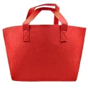 Medium red felt bag excellent as a base to customise and decorate