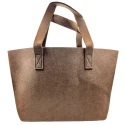 Medium brown felt bag excellent as a base to customise and decorate