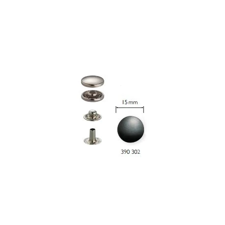 Bottoni a pressione ANORAK NERO 15 mm - 390302 Prym