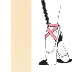 Satin nylon ballet slipper tape 25mm pack 2m