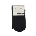 Women's socks in warm cotton with raw-cut edges in dark grey