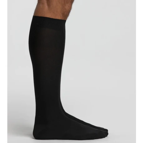 Men's long socks in ultra-resistant and breathable microfibre piqué - Pompea no stress