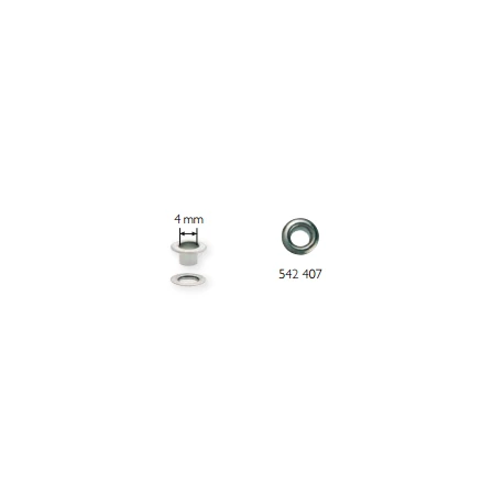 Occhielli con Rondelle Ø dentro 4 mm ARGENTO - 542407 Prym
