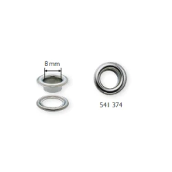 Occhielli con Rondelle Ø dentro 8 mm ARGENTO - 541374 Prym 2
