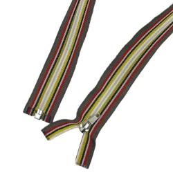 Cerniera lampo di ricambio multicolor 80 cm. effetto multicolor come la chiusura lampo originale 2
