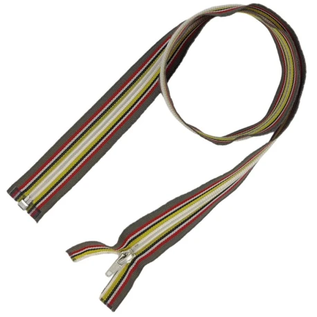 Cerniera lampo di ricambio multicolor 80 cm. effetto multicolor come la chiusura lampo originale