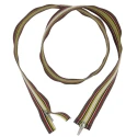 Cerniera lampo di ricambio multicolor per piumino 100 cm con doppio cursore. effetto multicolor come la chiusura lampo originale