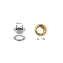 Eyelets with washers, inner diameter 8 mm, GOLD - 541375 Prym