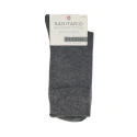 Men's sanitary short socks in warm winter cotton with soft elastic band that does not tighten colour grey melange - UCZ-751 Sock