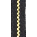 Cerniera Lampo in metallo T5 divisibile per giacche e giacconi di pelle (Chiusura lampo Zip con catena oro)