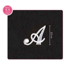 Small cursive alphabet letter iron-on transfers - 43 Marbet 2
