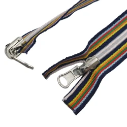 Cerniera lampo multicolor per piumino 80 cm con doppio cursore reversibile 2