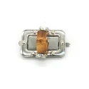 Silver Natural Bamboo Rectangular Swivel Closure - MA214 MAS