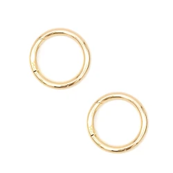 Moschettoni tondi apribili con sicura a molla Ø 3,5cm - 2 Pezzi bronzo - MA209 MAS 2