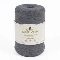 Flat ribbon tape for crochet bags Eco Vita TapeDMC, medium grey colour
