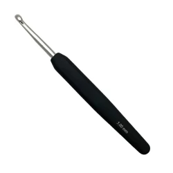Knit Proe 5.0 aluminium crochet hook with ergonomic soft handle
