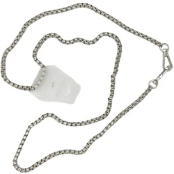 Chain clutch shoulder strap for square-shaped bags and oval links 2
