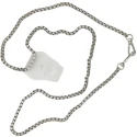 Catena pochette tracolla per borse a forma quadrata e maglie ovali colore argento