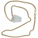 Chain clutch shoulder strap for bags with square shape and oval links gold colour